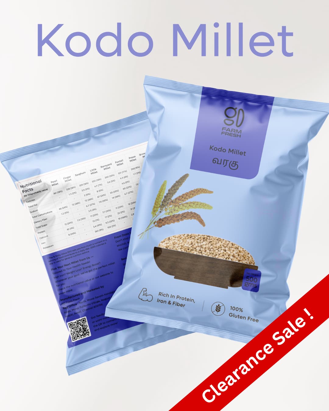 Kodo Millet (Varagu), Gluten-free Whole Grain