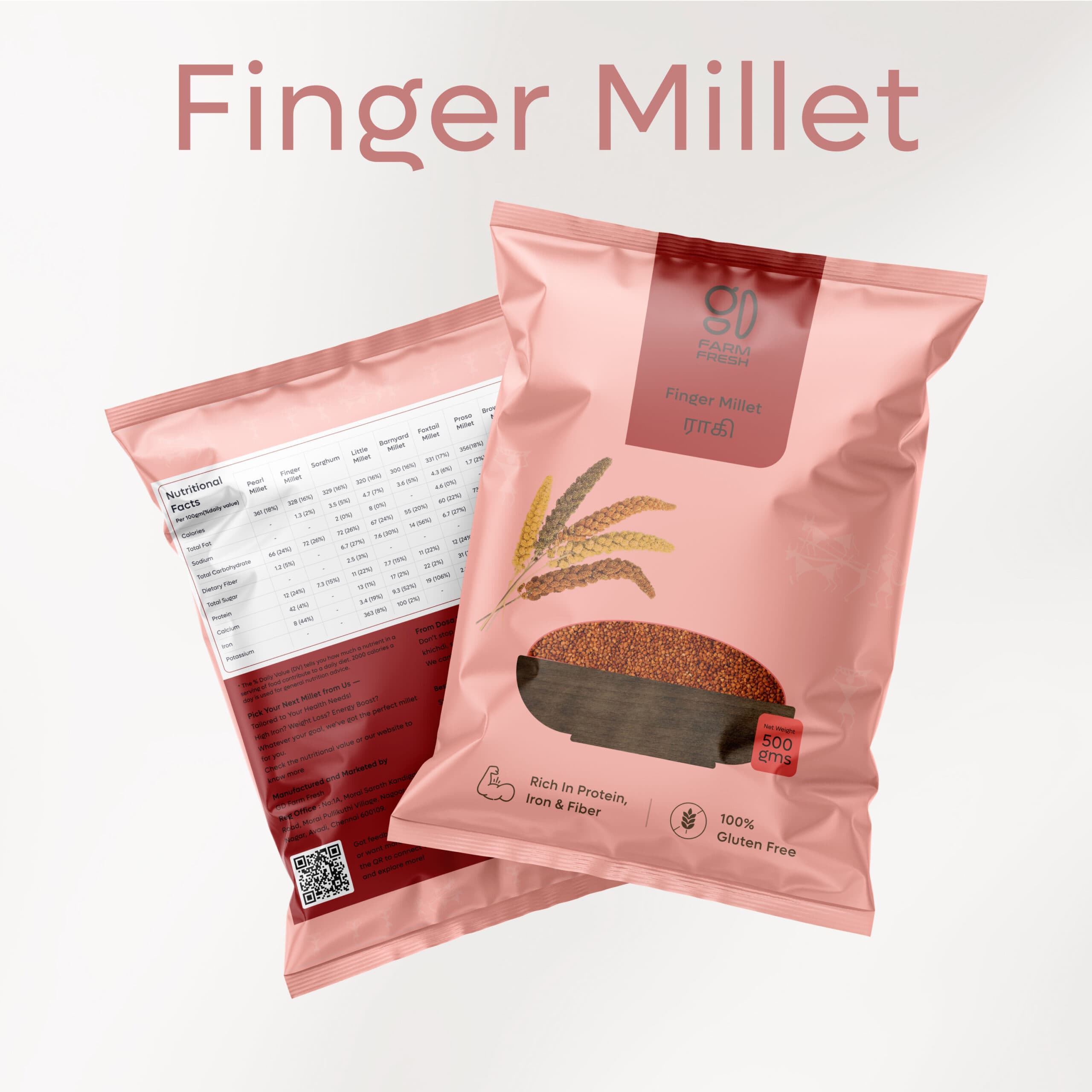 Finger Millet (Ragi / Kelvaragu), Calcium Rich, Gluten-free Whole Grain
