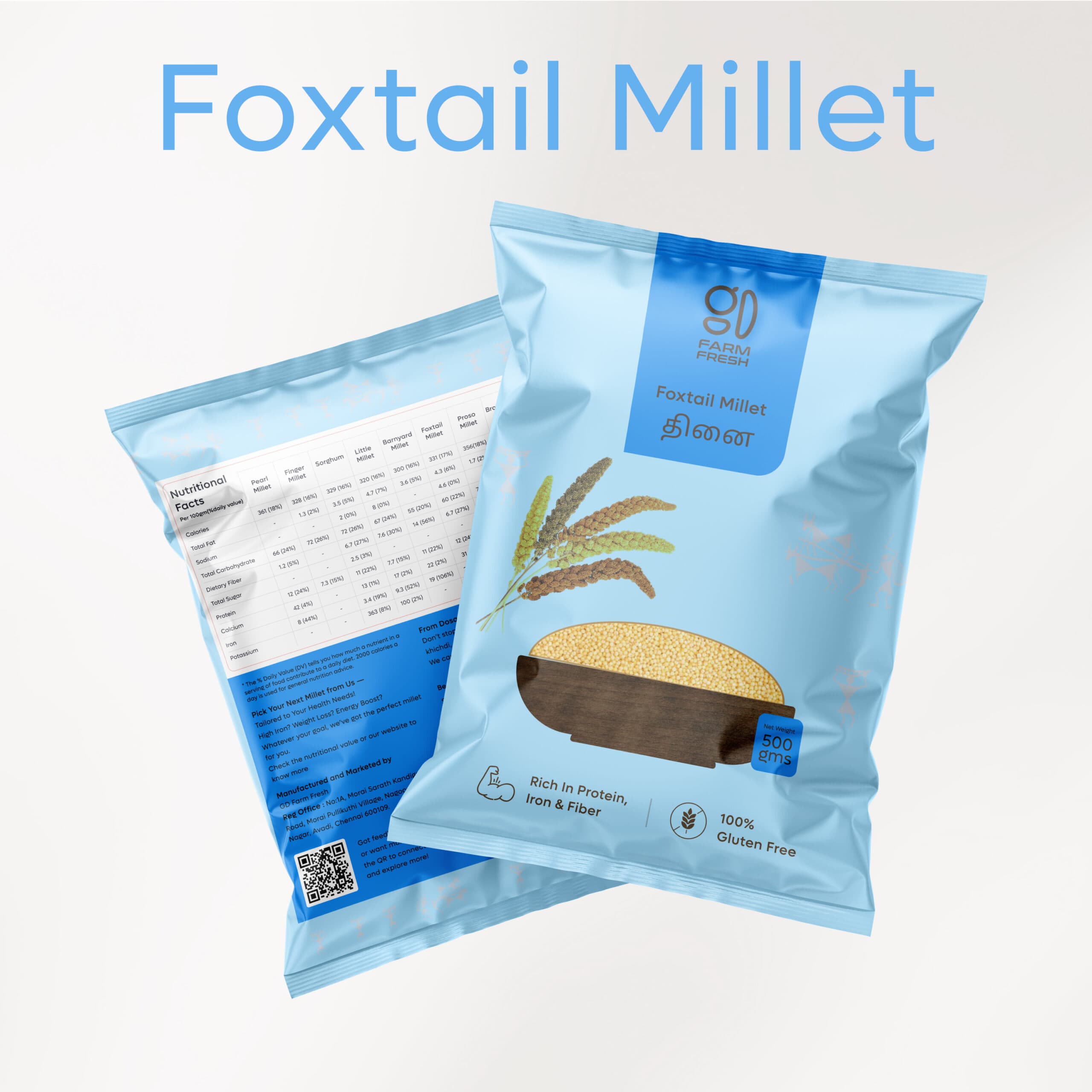 Foxtail Millet (Thinai), Gluten-free Whole Grain