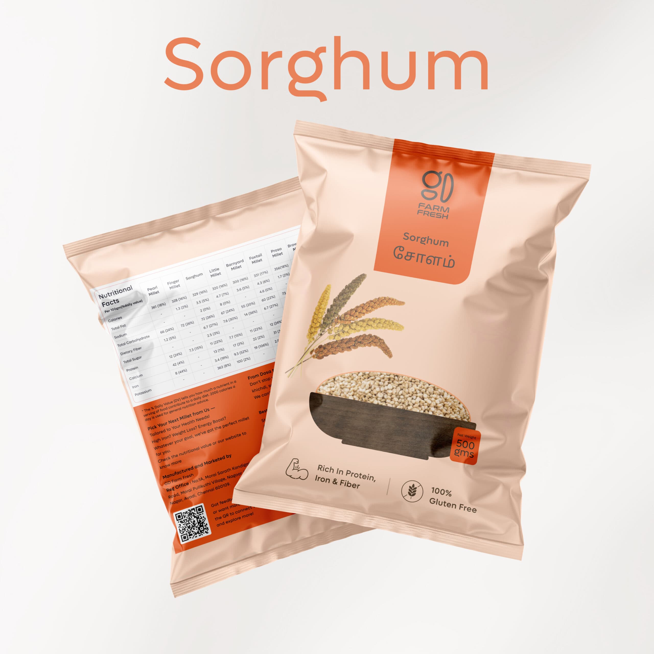 Sorghum Millet (Cholam), Gluten-Free Whole Grain